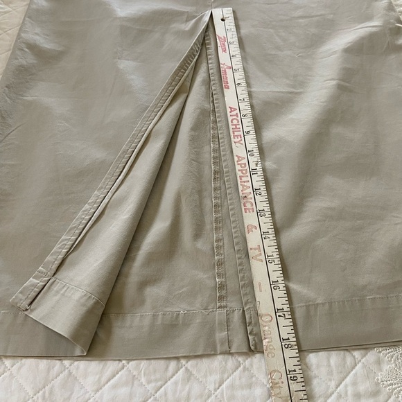 GAP Stretch Maxi Skirt Tan Back Slit Pockets Belt Loops Size 8 - Picture 9 of 10